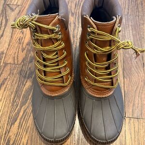 Tommy Hilfiger Brown and Black Rain Boots